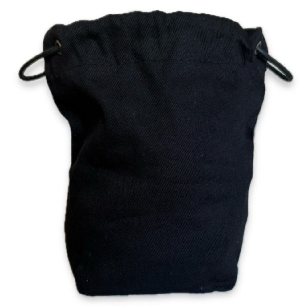 EUC Lot of 2x [Chanel] Black Canvas Drawstring Pouch Makeup Jewelry Bags - Picture 4 of 10